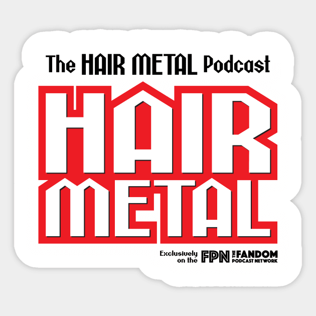 Hair Metal Heavy Red Sticker by Fandom Podcast Network